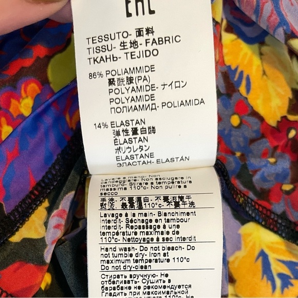 $245 MSGM Tie Neck Pussybow Blouse stretch floral long sleeve 38 Small - Picture 3 of 12